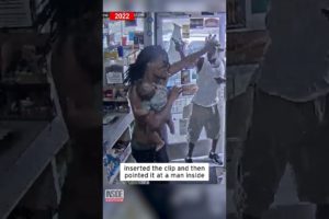 Dad Holding Baby Fights Off Gunman #shorts