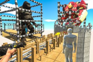 FPS AVATAR SAVES HULKBUSTER SO THAT HE FIGHTS KINGKONG - Animal Revolt Battle Simulator ARBS