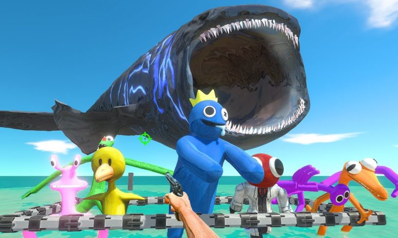 FPS Avatar Rescues Rainbow Friends and Fights Bloop - Animal Revolt Battle Simulator