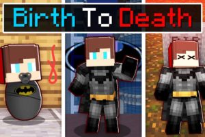 Maizen BIRTH to DEATH of BATMAN in Minecraft! - Parody Story(JJ and Mikey TV)