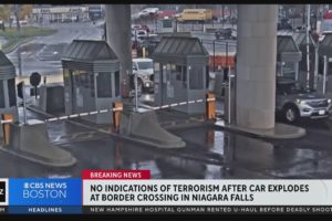 Video shows car crash at US-Canada border crossing
