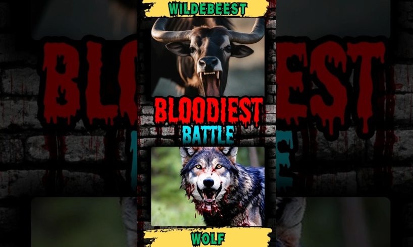 Wildebeest VS Wolf - "Scariest Wild Animal Fights of All Time"