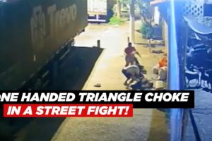 BJJ One-Handed Triangle Choke In a Street Fight!