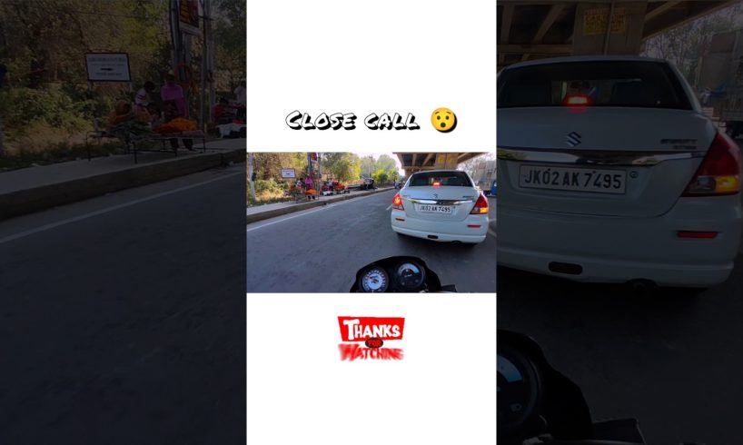 Close call 😯 || bach gaya bhai 😰 || #closecall #hyperride #splendor #viral #shorts #video #jammu