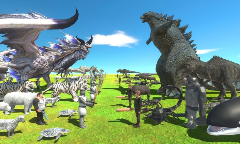 Dark War - White Team VS Dark Team - Animal Revolt Battle Simulator