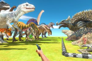 FPS Avatar Rescues Anguirus Evolution and Fights Dinosaurs - Animal Revolt Battle Simulator