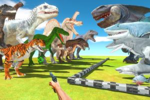 FPS Avatar Rescues King Shark Evolution and Fights Dinosaurs - Animal Revolt Battle Simulator