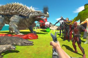 FPS Avatar Rescues Team Superheroes From Reptiles Animals - Animal Revolt Battle Simulator