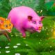 Fat Animals & Magical Flower | Funny Fat Pig and Fox Fun Play with Fat Cow | Funny Animals Comedy