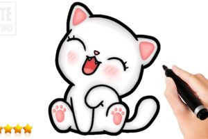 How to Draw a Cute Baby Kitten | Happy Drawings 😹