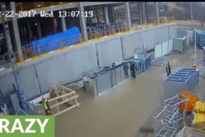 Insane Near-Death Accident On Construction Site!