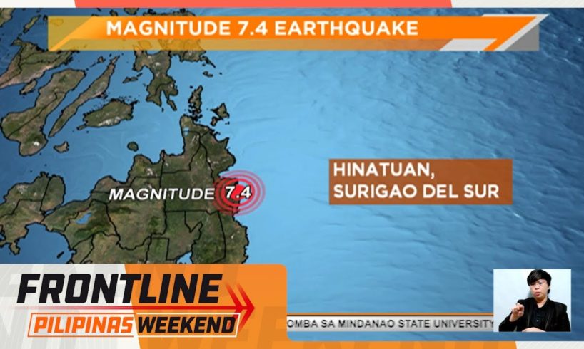 Magnitude7.4 na lindol, yumanig sa Mindanao kagabi; Ilang eksena ng lindol, nakuhanan ng video