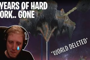 Minecraft Streamer's Dying & Losing Their Hardcore Worlds *emotional*