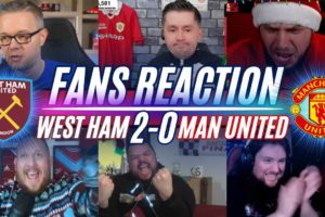 PREMIER LEAGUE FANS REACTION TO WEST HAM 2-0 MAN UNITED | MERRY XMAS