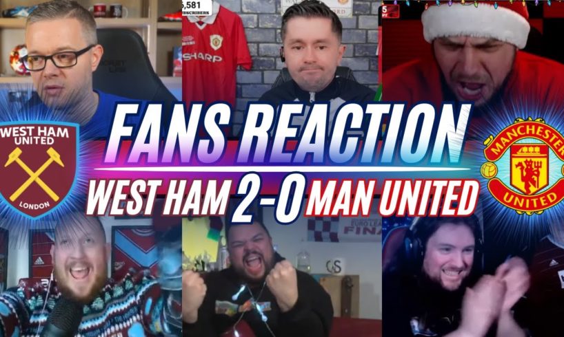 PREMIER LEAGUE FANS REACTION TO WEST HAM 2-0 MAN UNITED | MERRY XMAS