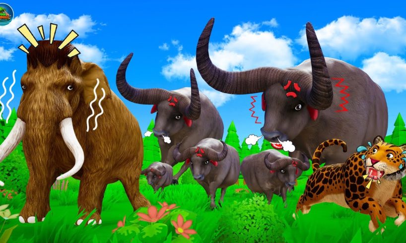 Wild Monster Buffalos vs Mammoth and Tiger - Wild Animals Fights | ARBS Mammoth Elephant