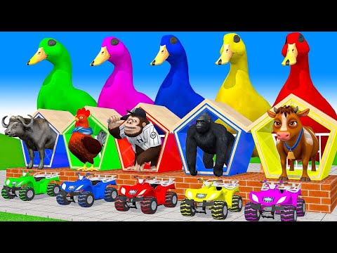 5 Giant Duck, Monkey, Piglet, chicken, zebra, dinosaur, Sheep, Transfiguration funny animal 2023