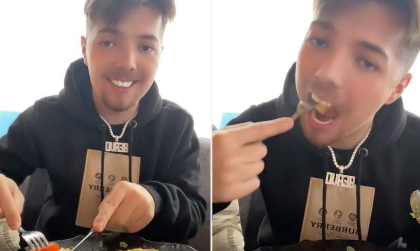8 minutes of @beavo nearly dying gulping food