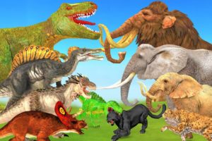Animal Revolt Battle Simulator Dinosaurs vs Wild Animals The Toughest of all Woolly Mammoth Elephant