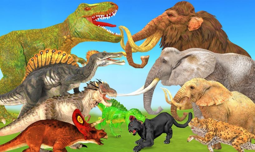 Animal Revolt Battle Simulator Dinosaurs vs Wild Animals The Toughest of all Woolly Mammoth Elephant