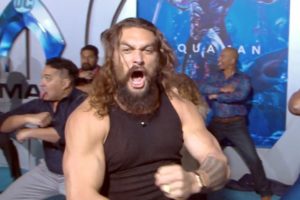 'Aquaman' Premiere Jason Momoa Performs Haka