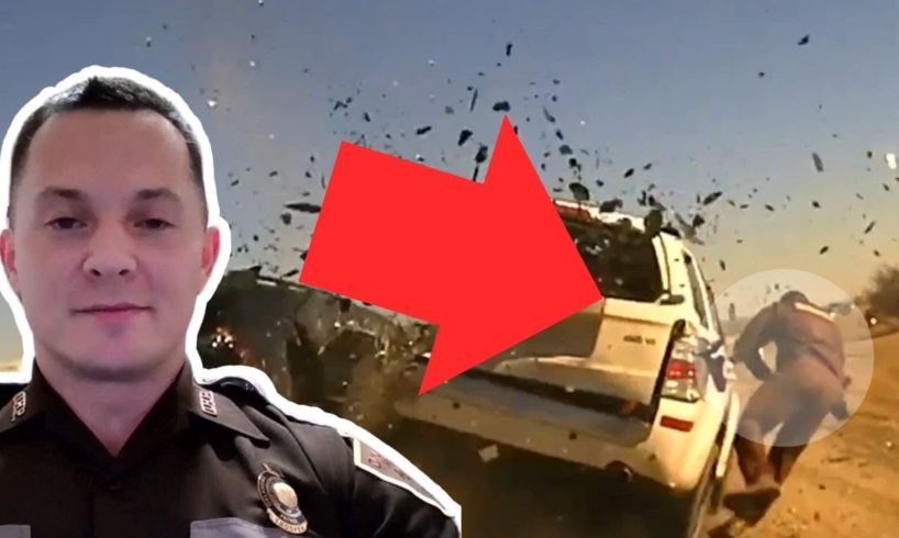 COLLISION: Insane Crash Leaves Officer Inches Away From Losing His Life!