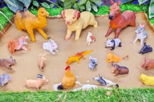 Domestic Camel, Goat, Horse, Rabbit & Cute Farm Zoo Animals Stuck in Mud for Toddlers