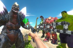 FPS Avatar Rescues Team HULK and Fights SpaceGodzilla - Animal Revolt Battle Simulator