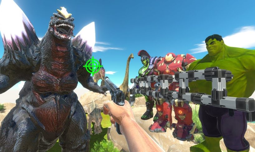 FPS Avatar Rescues Team HULK and Fights SpaceGodzilla - Animal Revolt Battle Simulator