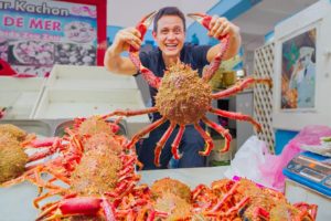 First Day in Morocco!! 🇲🇦 SPIDER CRAB + Moroccan Street Food in Casablanca!