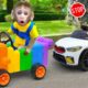 KiKi Monkey rescues Lego Building Blocks Car of baby monkey stuck in a mud | KUDO ANIMAL KIKI