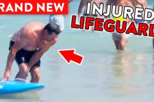 Lifeguard Injures Himself During Mass Rescue