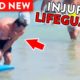 Lifeguard Injures Himself During Mass Rescue