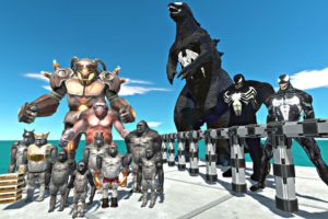 Mutant Primates Rescues Venom Godzilla, Venom Evolution and Fight  - Animal Revolt Battle Simulator