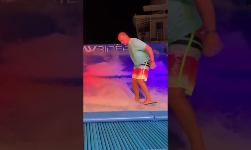 Night Tricks on Cruise Ship Flow Rider #flowrider #shorts