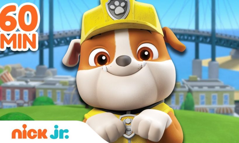 PAW Patrol Rubble Construction Truck Rescues! 🚜 | 60 Minute Compilation | Nick Jr.