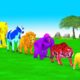 Paint Animals Duck Sheep Tiger Gorilla Lion Cow Elephant Dinosaur Fountain Crossing Animal Game New