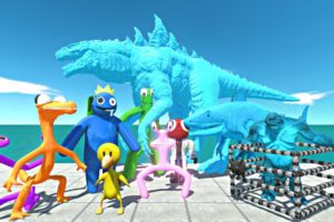 Rainbow Friends Rescues Ice Monsters Team and Fight - Animal Revolt Battle Simulator