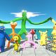 Rainbow Friends Rescues Multiplying Pikachu Team and Fight - Animal Revolt Battle Simulator