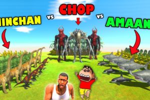 SHINCHAN SECRET TEAM vs CHOP TEAM vs AMAAN TEAM in Animal Revolt Battle Simulator