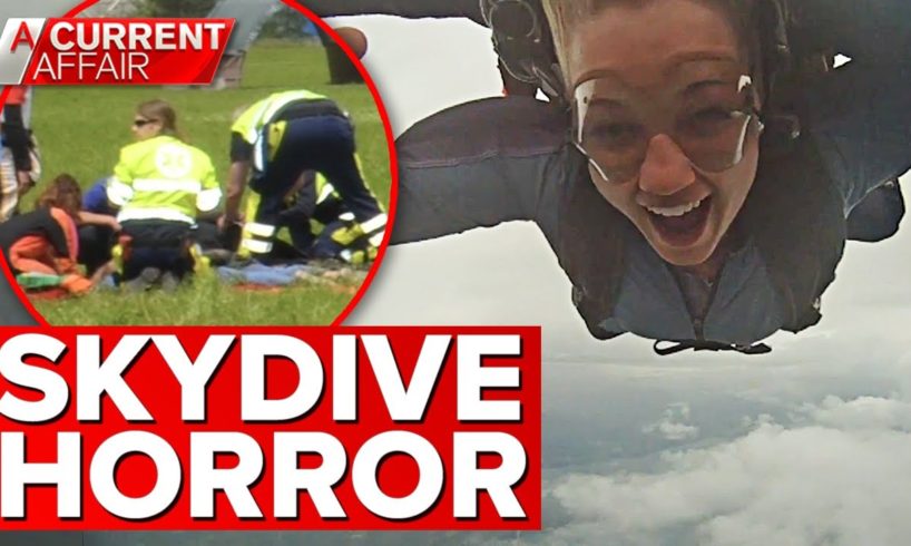 Terrifying moment skydiver's parachute fails to open | A Current Affair
