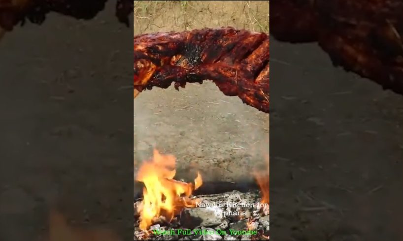 whole lamb roast.. Full Goat BBQ. Big Goat Roaste on Coal. Nawabs
