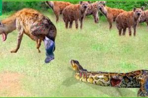 30 Tragic Moments! A Hyena Gives Birth And Runs Away When Fighting With A Hunting Python