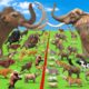 Animal Epic Battle Prehistoric Mammals VS Modern Mammals Size Animal Revolt Battle Simulator