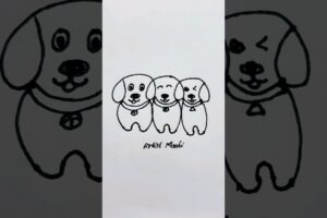 Cute Puppies Drawing 🐶🐶🐶❣️#art #cute #youtubeshorts #trending