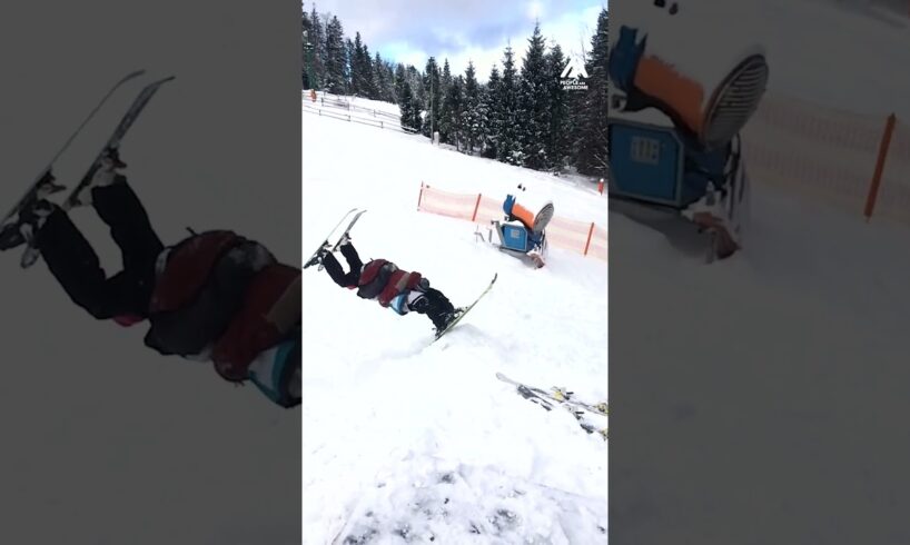 Duo Performs Half Backflip On Ski | People Are Awesome