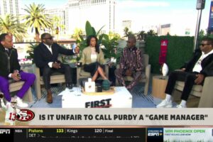 FIRST TAKE | "Purdy's game manager is awesome" - Deion Sanders rips Shannon on 49ers vs Chiefs Game