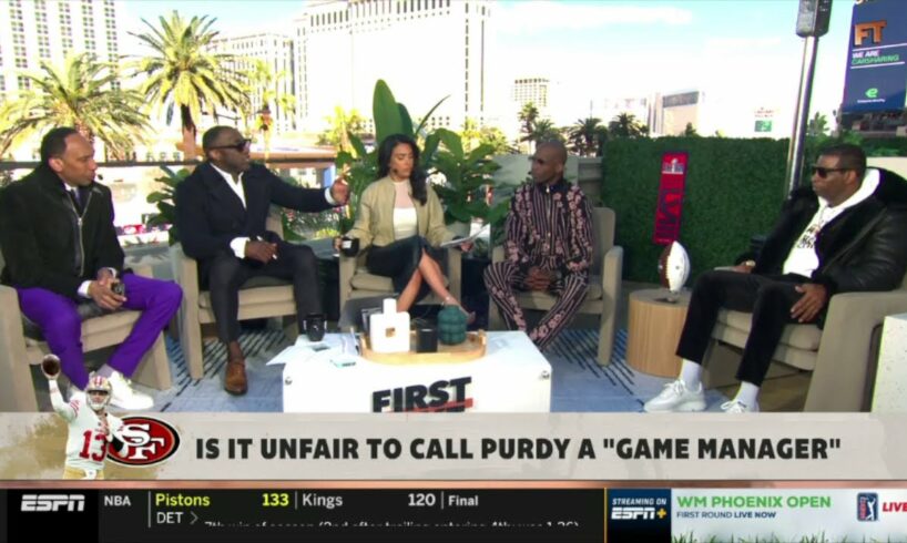 FIRST TAKE | "Purdy's game manager is awesome" - Deion Sanders rips Shannon on 49ers vs Chiefs Game