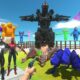 FPS Avatar Rescues Spiderman,Venom,Aquaman and Fights Mechagodzilla -Animal Revolt Battle Simulator