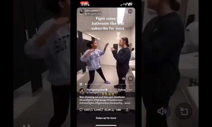 Fight video in bathroom